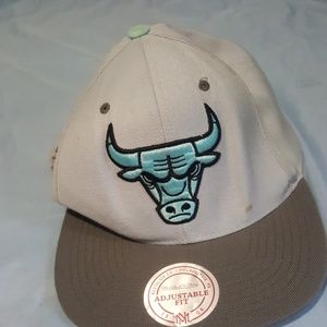 Baby blue and Grey chicigo bulls hat